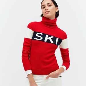 Perfect Moment Ski Sweater Red Size M